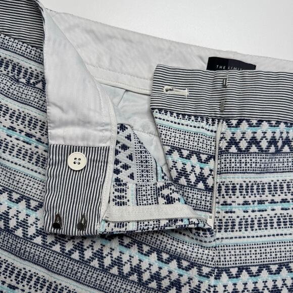 The Limited | Blue & White Embroidered Shorts - Picture 3 of 4